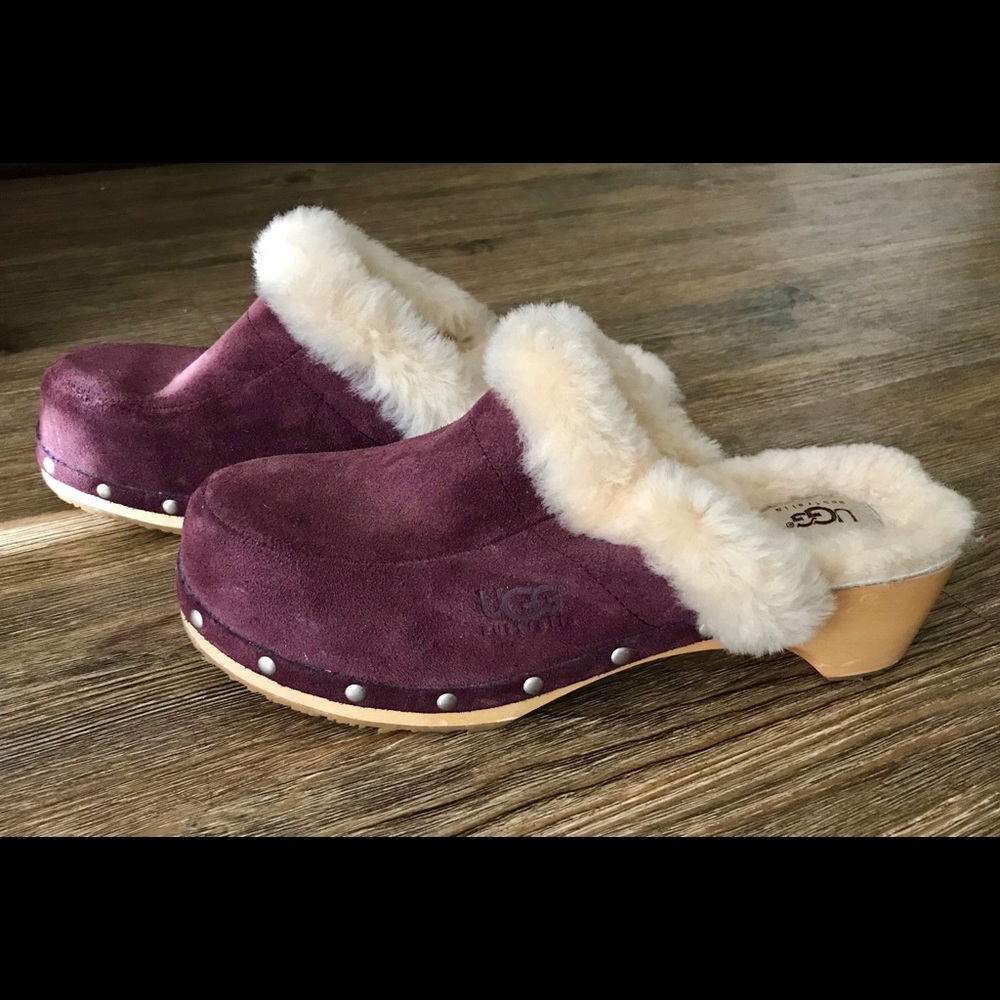 🆕 UGG Australia ‘Kalie’ Purple 💜 Suede Clogs